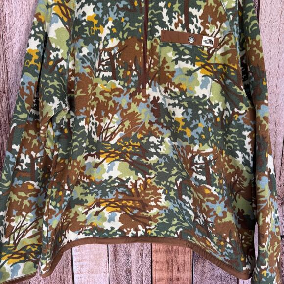 The North Face Gordon Lyons Quarter Zip Fleece Pullover Thyme Pinecone Brown XXL - Picture 4 of 10